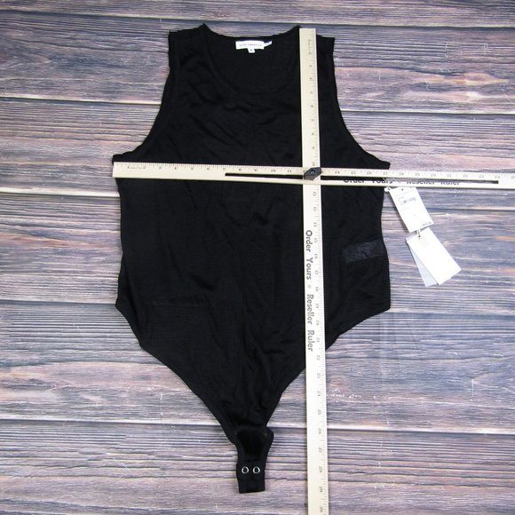 Good American NEW NWT 3XL Size 6 Black Extreme Sheer Bodysuit Sleeveless Thong - Picture 3 of 7